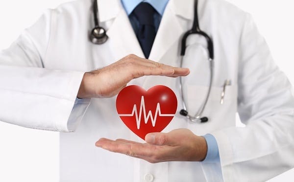 doctor holding a heart